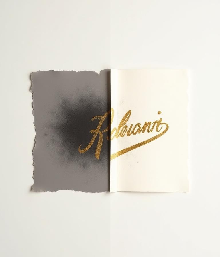 Side by side of generic vs hand lettered label